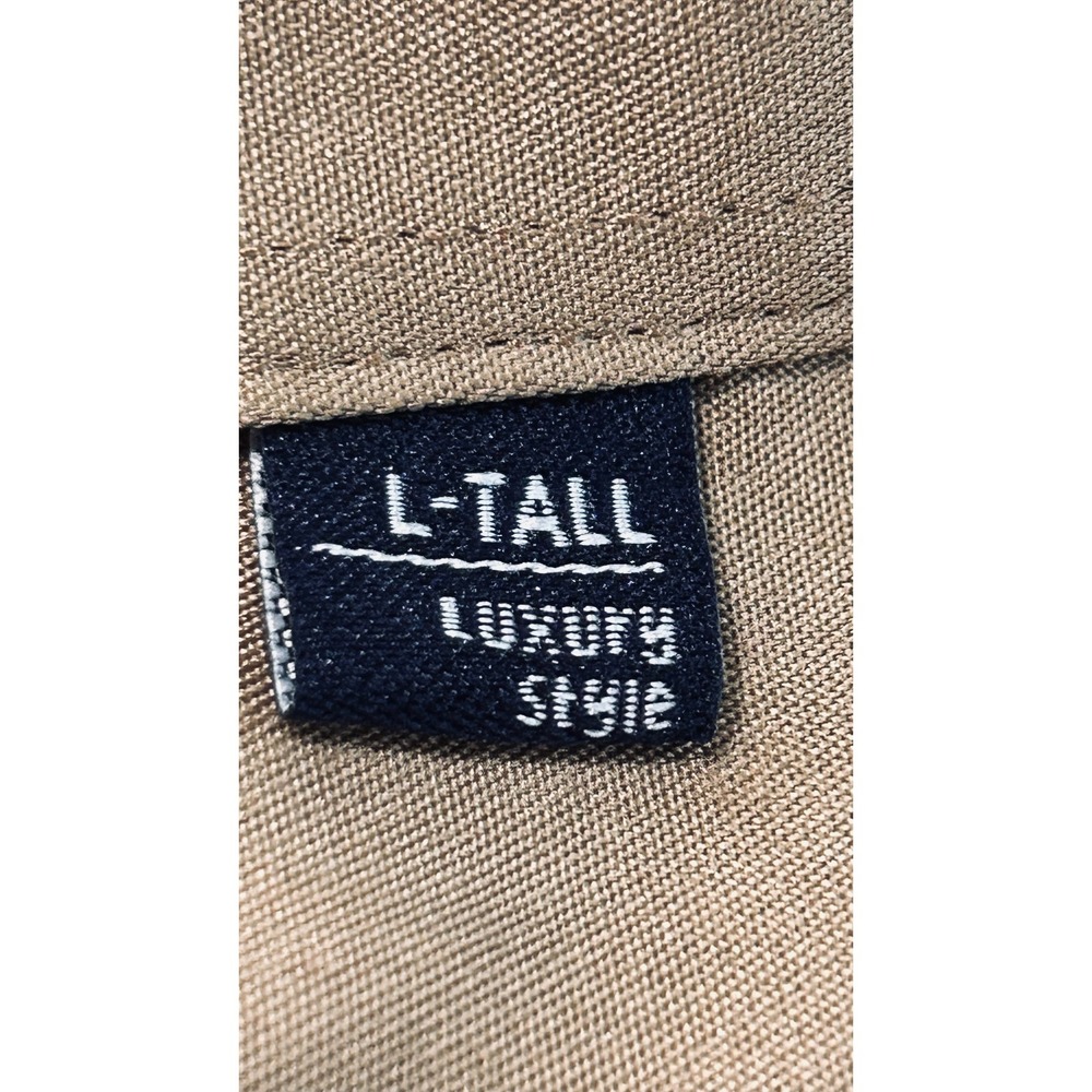 Alimens & Gentle Flex Mens Dress Shirt Tan Long Sleeve L-Tall Wrinkle Free - Picture 11 of 13